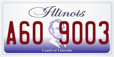 IL license plate A609003