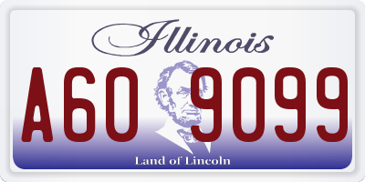 IL license plate A609099