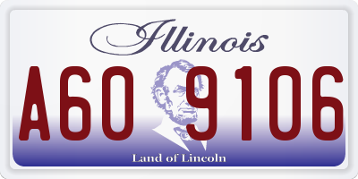 IL license plate A609106