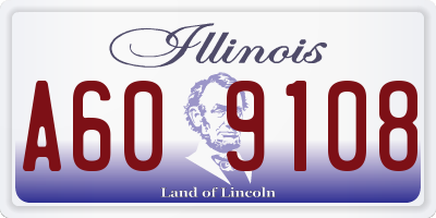 IL license plate A609108