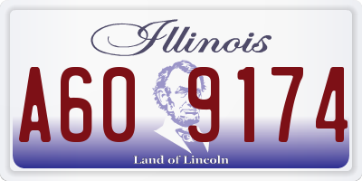 IL license plate A609174