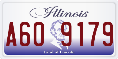 IL license plate A609179