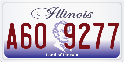 IL license plate A609277