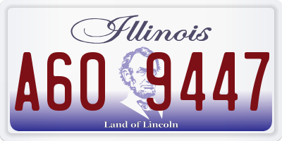 IL license plate A609447