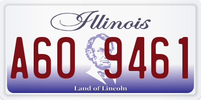 IL license plate A609461