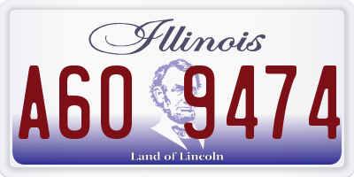IL license plate A609474
