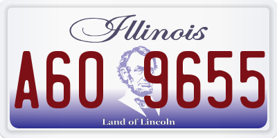 IL license plate A609655