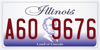IL license plate A609676