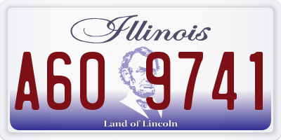 IL license plate A609741