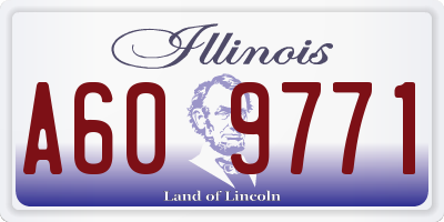 IL license plate A609771
