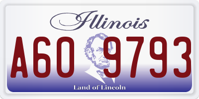 IL license plate A609793