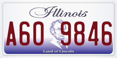 IL license plate A609846