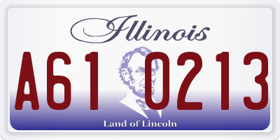 IL license plate A610213