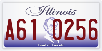 IL license plate A610256