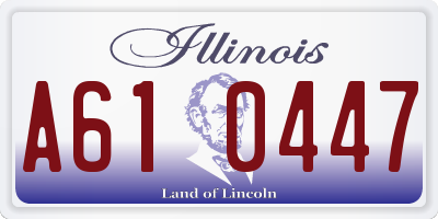 IL license plate A610447
