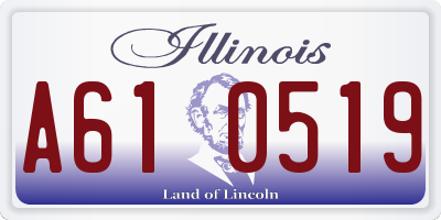 IL license plate A610519