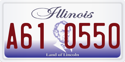 IL license plate A610550
