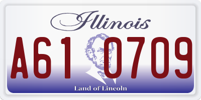 IL license plate A610709