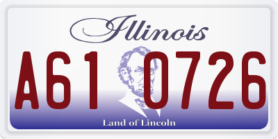 IL license plate A610726