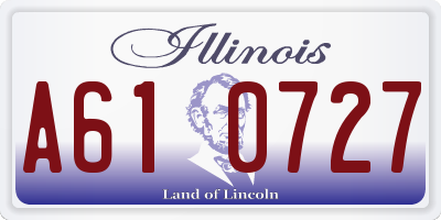 IL license plate A610727