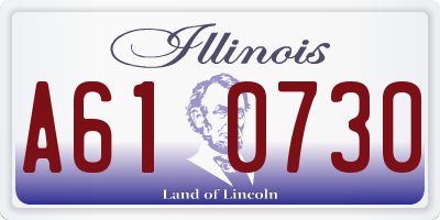 IL license plate A610730