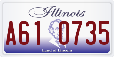 IL license plate A610735