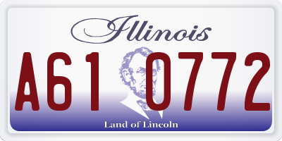 IL license plate A610772