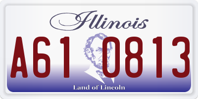 IL license plate A610813