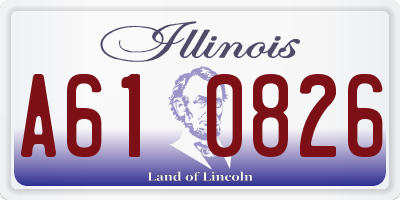 IL license plate A610826