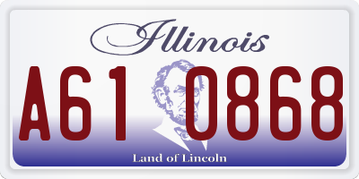 IL license plate A610868
