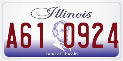 IL license plate A610924
