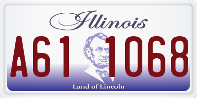 IL license plate A611068