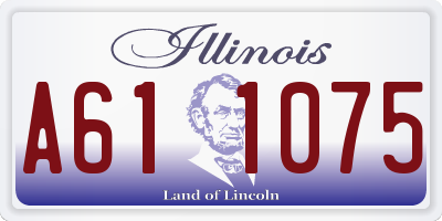 IL license plate A611075
