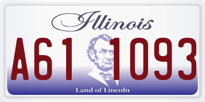 IL license plate A611093