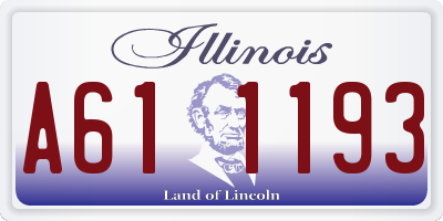 IL license plate A611193