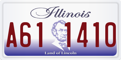 IL license plate A611410