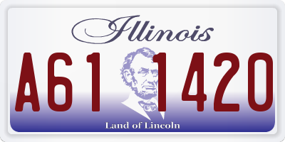 IL license plate A611420