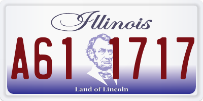 IL license plate A611717