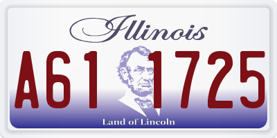 IL license plate A611725