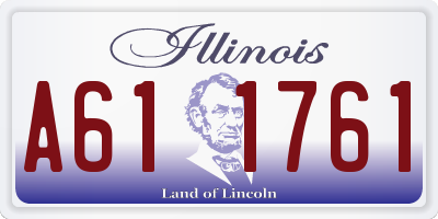 IL license plate A611761