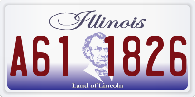 IL license plate A611826