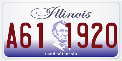 IL license plate A611920