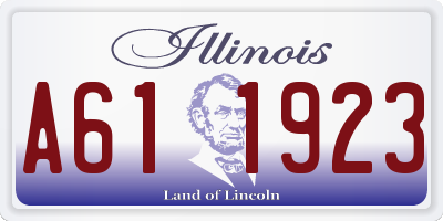 IL license plate A611923