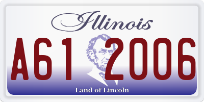 IL license plate A612006