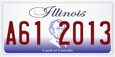 IL license plate A612013