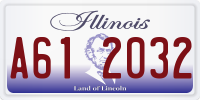 IL license plate A612032