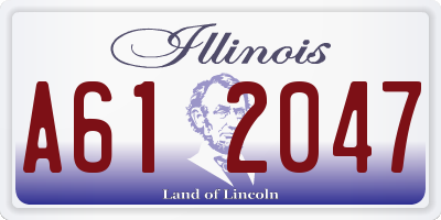 IL license plate A612047