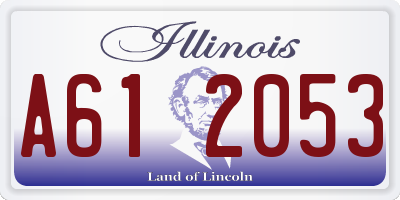 IL license plate A612053