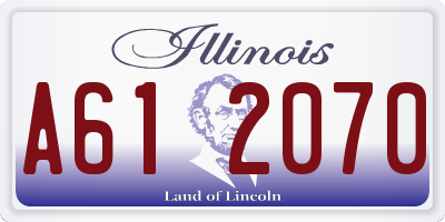 IL license plate A612070