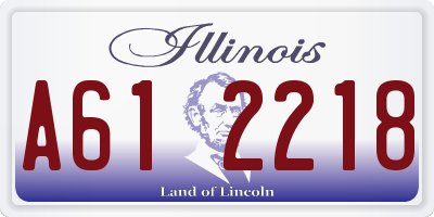 IL license plate A612218
